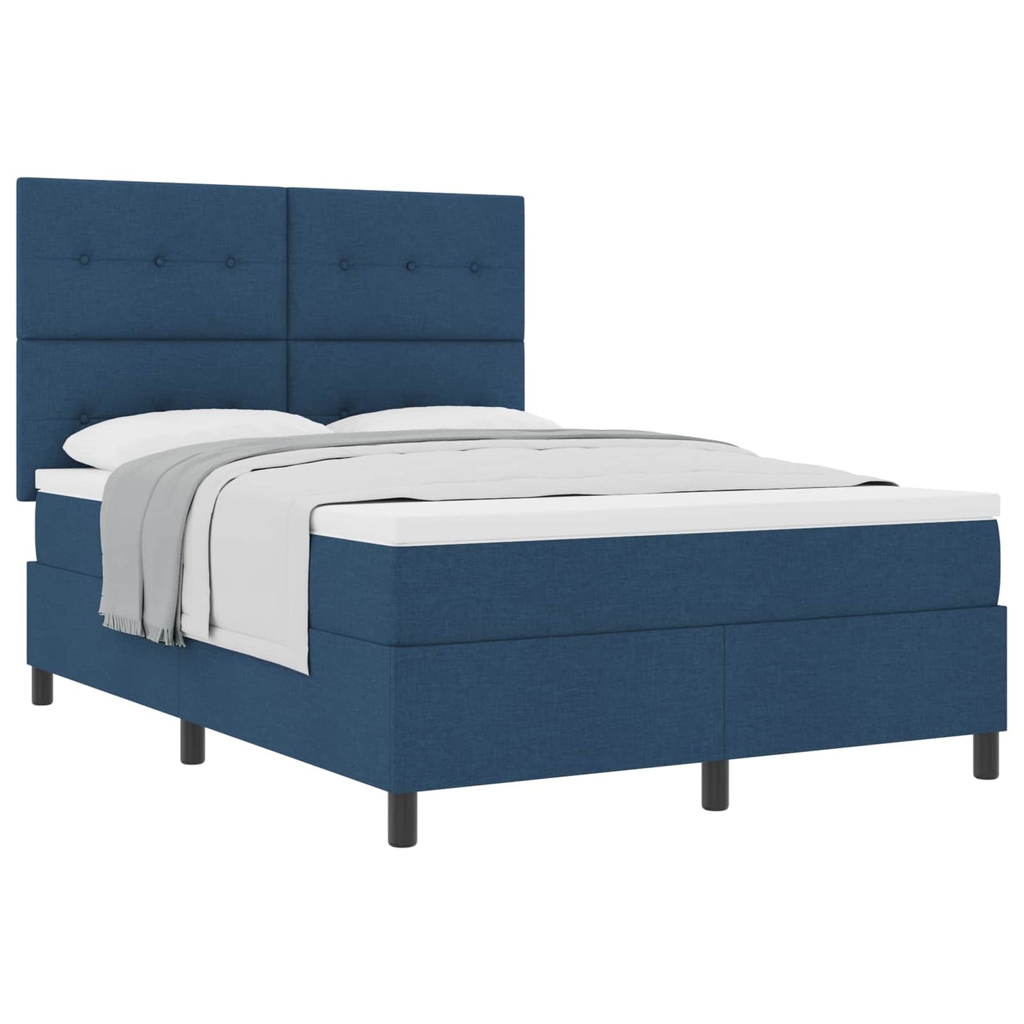 Letto a molle con materasso Blu 160 x 200 cm Tessuto | homemem39