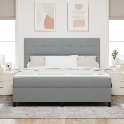 Letto a molle con materasso Grigio chiaro 180 x 200 cm Tessuto | homemem39