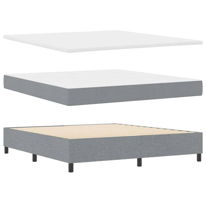 Letto a molle con materasso Grigio chiaro 180 x 200 cm Tessuto | homemem39