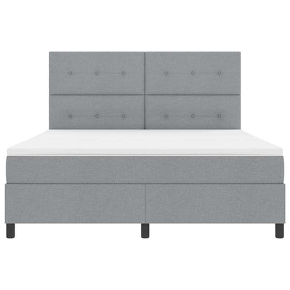Letto a molle con materasso Grigio chiaro 180 x 200 cm Tessuto | homemem39