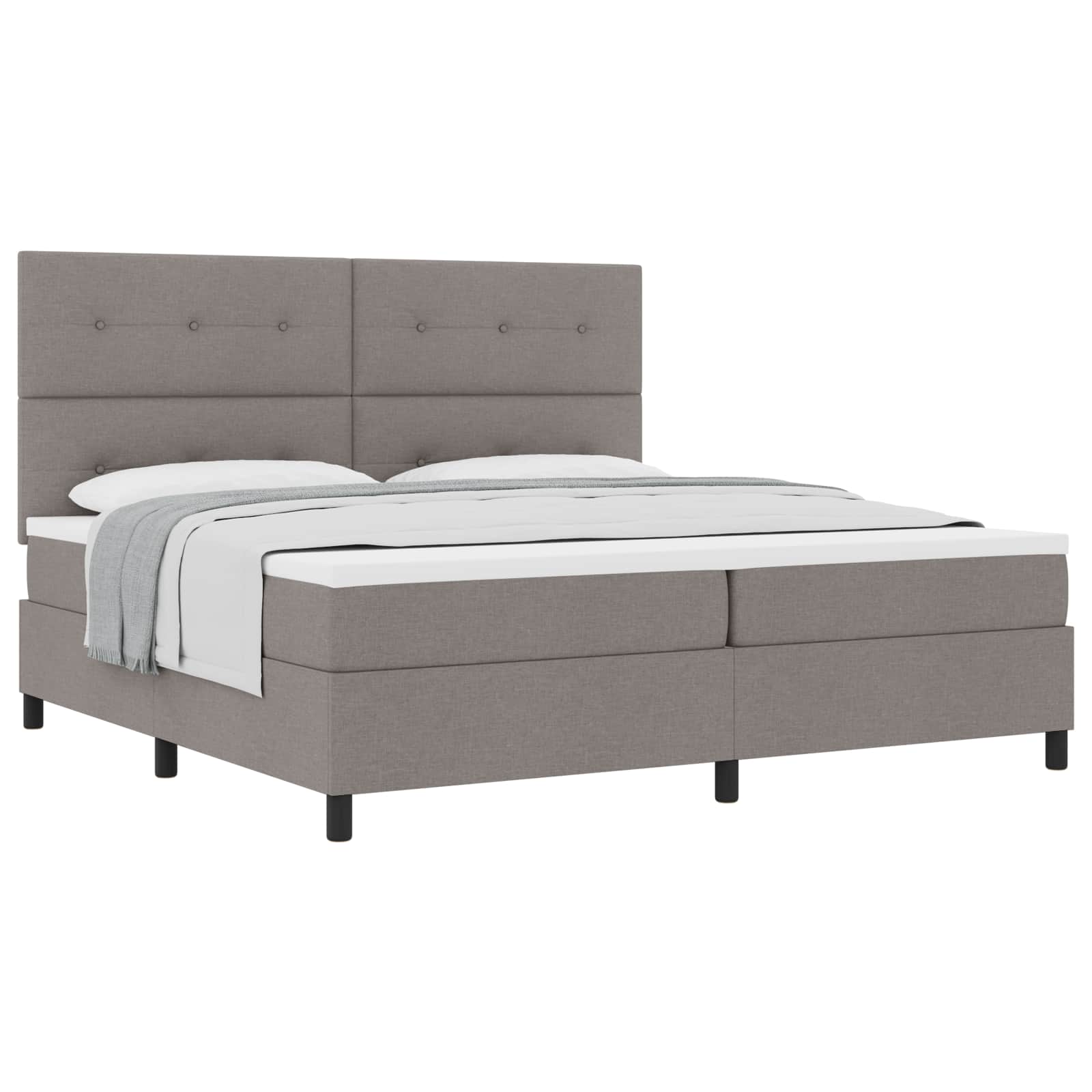 Letto a molle con testiera Talpa 200 x 200 cm Tessuto | homemem39