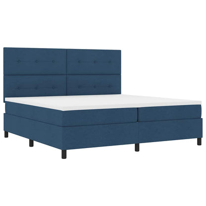 Letto a molle con materasso Blu 200 x 200 cm Tessuto | homemem39