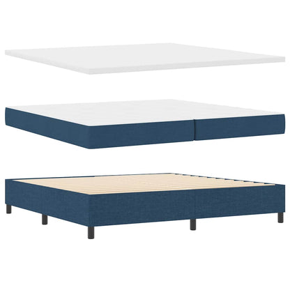 Letto a molle con materasso Blu 200 x 200 cm Tessuto | homemem39