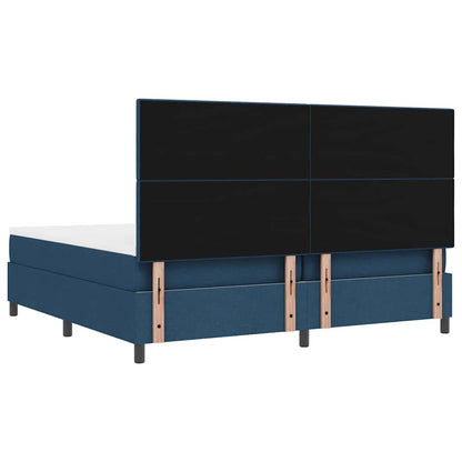 Letto a molle con materasso Blu 200 x 200 cm Tessuto | homemem39