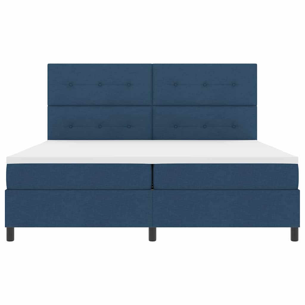 Letto a molle con materasso Blu 200 x 200 cm Tessuto | homemem39