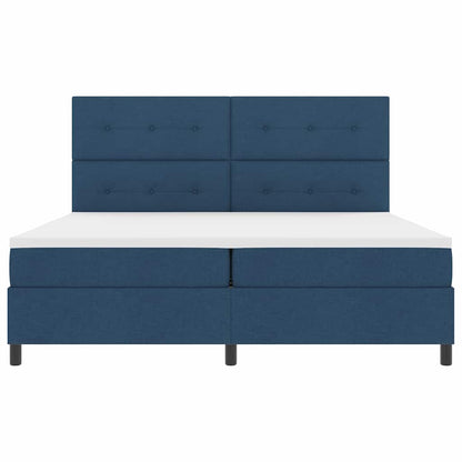 Letto a molle con materasso Blu 200 x 200 cm Tessuto | homemem39
