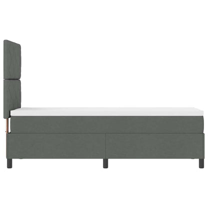 Letto a molle con testiera Grigio scuro 80 x 200 cm Tessuto | homemem39