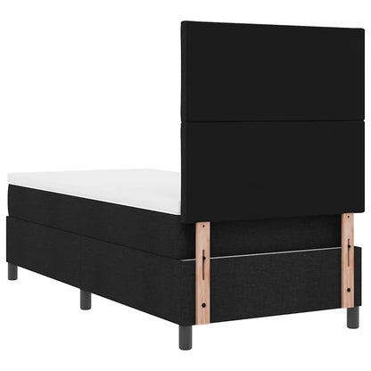 Letto a molle con testiera Nero 90 x 190 cm Tessuto | homemem39