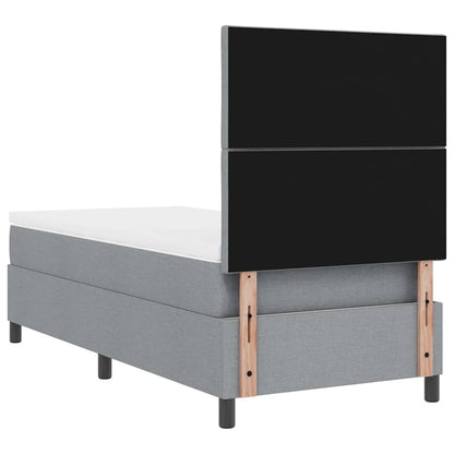 Letto a molle con materasso Grigio chiaro 100 x 200 cm Tessuto | homemem39