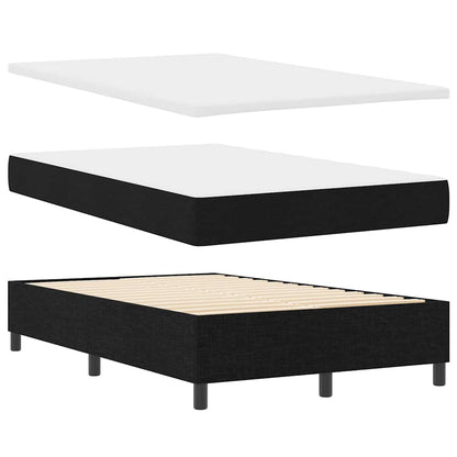 Letto a molle con materasso Nero 120 x 190 cm Tessuto | homemem39