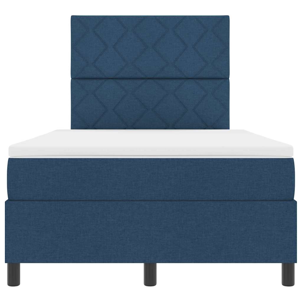 Letto a molle con materasso Blu 120 x 190 cm Tessuto | homemem39