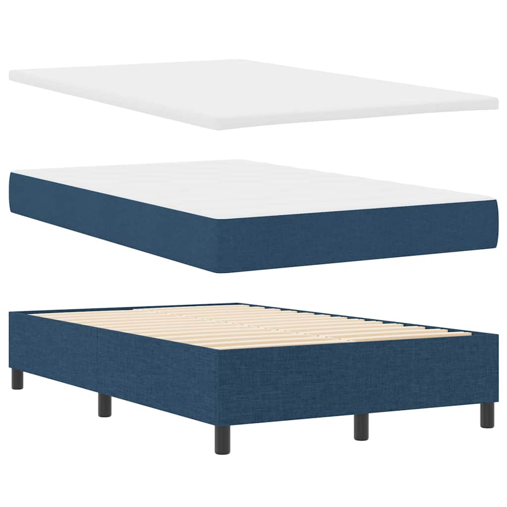 Letto a molle con materasso Blu 120 x 200 cm Tessuto | homemem39