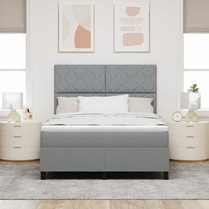 Letto a molle con materasso Grigio chiaro 160 x 200 cm Tessuto | homemem39