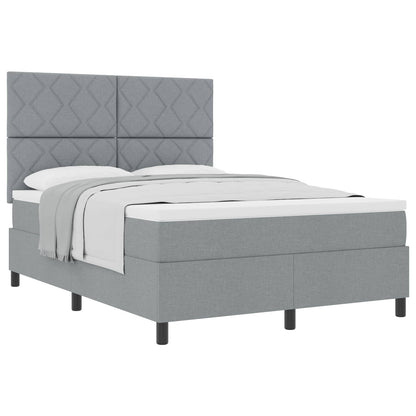 Letto a molle con materasso Grigio chiaro 160 x 200 cm Tessuto