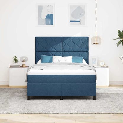 Letto a molle con testiera Blu 160 x 200 cm Tessuto | homemem39