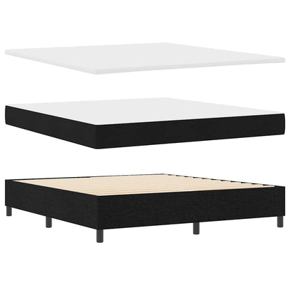 Letto a molle con testiera Nero 180 x 200 cm Tessuto | homemem39
