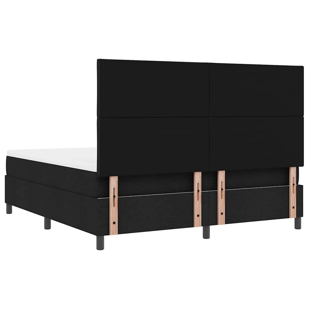 Letto a molle con testiera Nero 180 x 200 cm Tessuto | homemem39