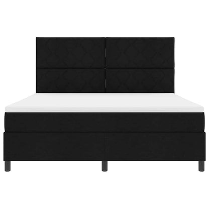 Letto a molle con testiera Nero 180 x 200 cm Tessuto | homemem39