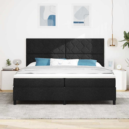 Letto a molle con materasso Nero 200 x 200 cm Tessuto | homemem39
