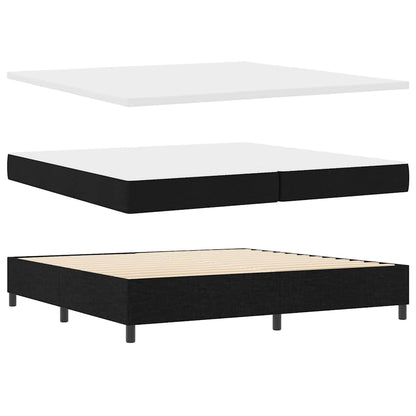 Letto a molle con materasso Nero 200 x 200 cm Tessuto | homemem39