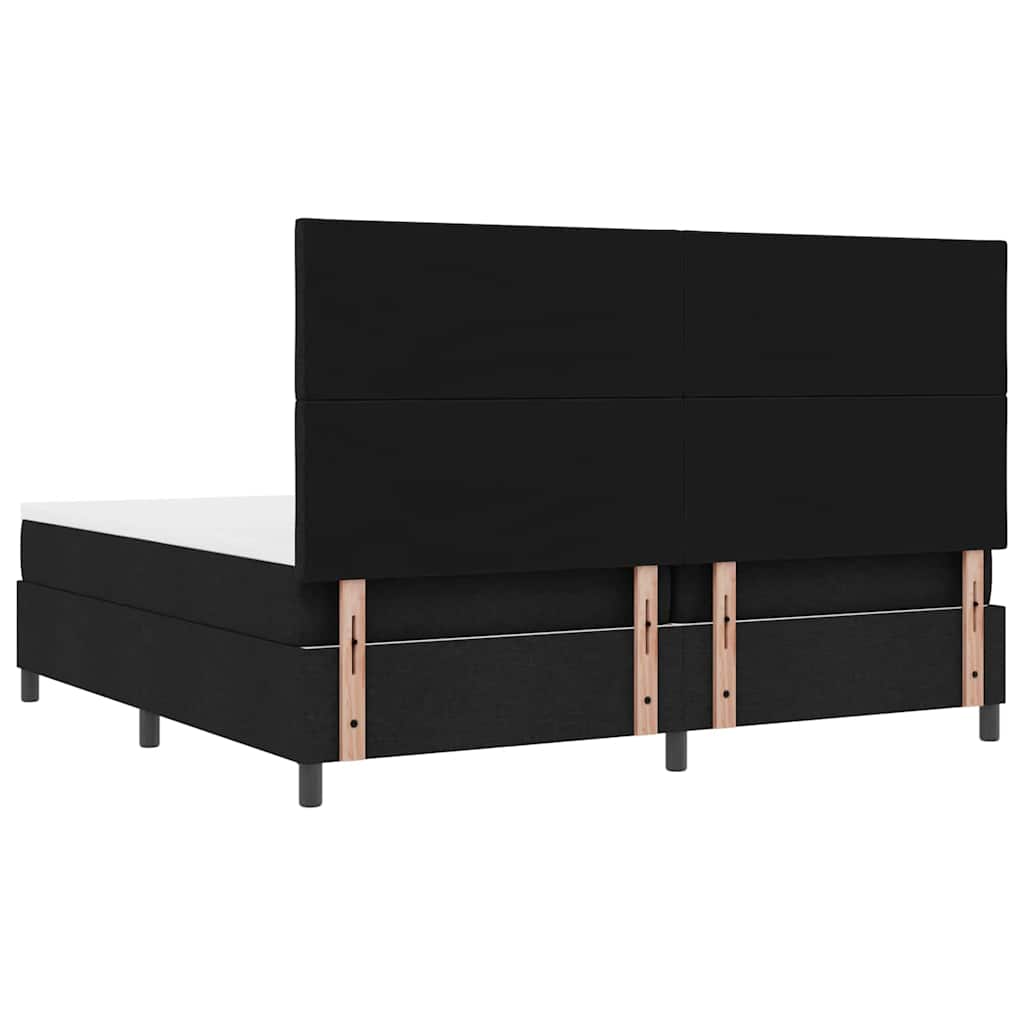 Letto a molle con materasso Nero 200 x 200 cm Tessuto | homemem39