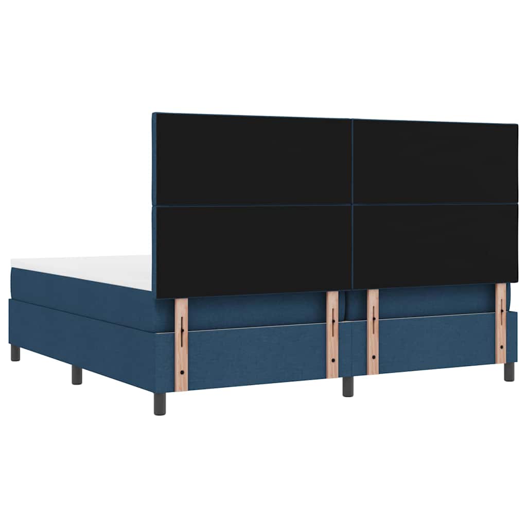 Letto a molle con materasso Blu 200 x 200 cm Tessuto | homemem39