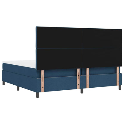Letto a molle con materasso Blu 200 x 200 cm Tessuto | homemem39