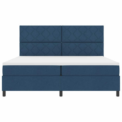 Letto a molle con materasso Blu 200 x 200 cm Tessuto | homemem39