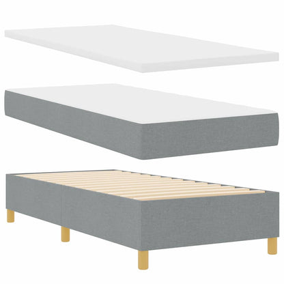 Letto a molle con materasso Grigio chiaro 80 x 200 cm Tessuto | homemem39