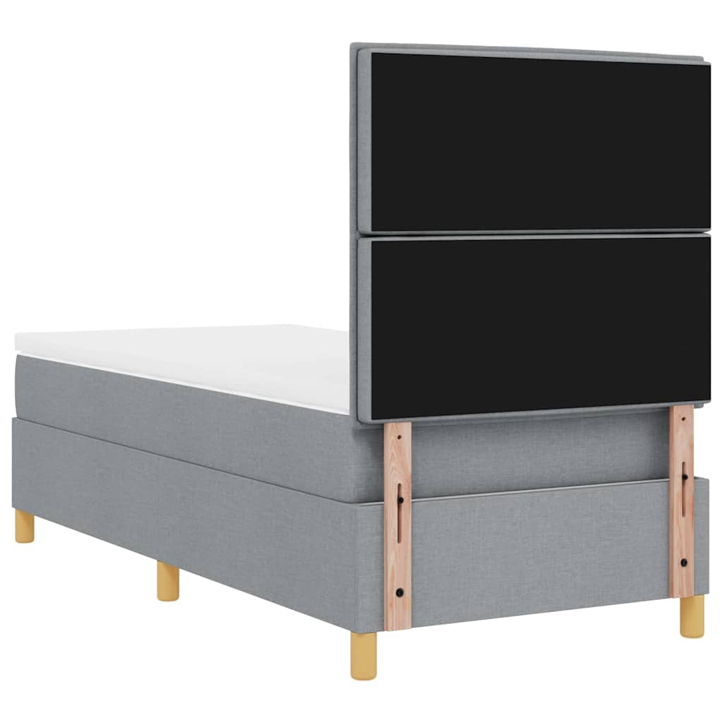 Letto a molle con materasso Grigio chiaro 80 x 200 cm Tessuto | homemem39