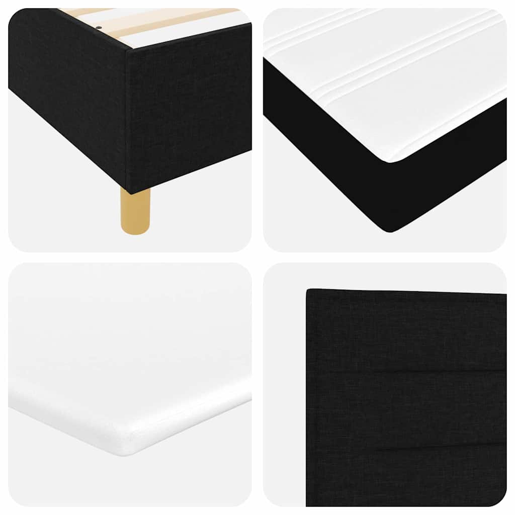 Letto a molle con materasso Nero 80 x 200 cm Tessuto | homemem39