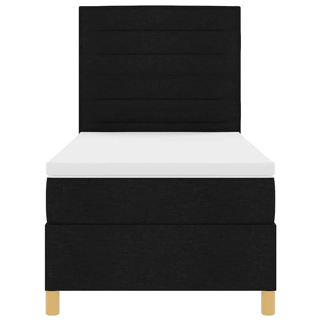 Letto a molle con materasso Nero 80 x 200 cm Tessuto | homemem39