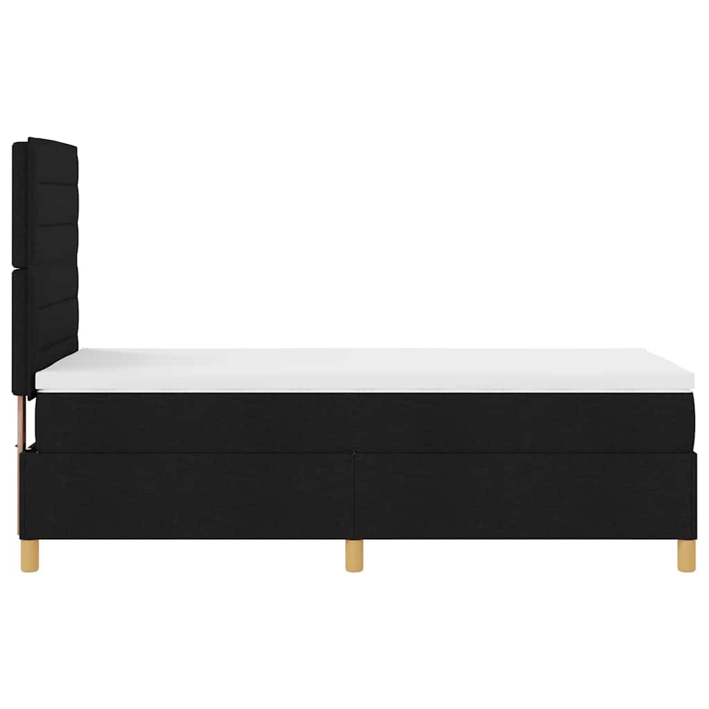 Letto a molle con materasso Nero 80 x 200 cm Tessuto | homemem39