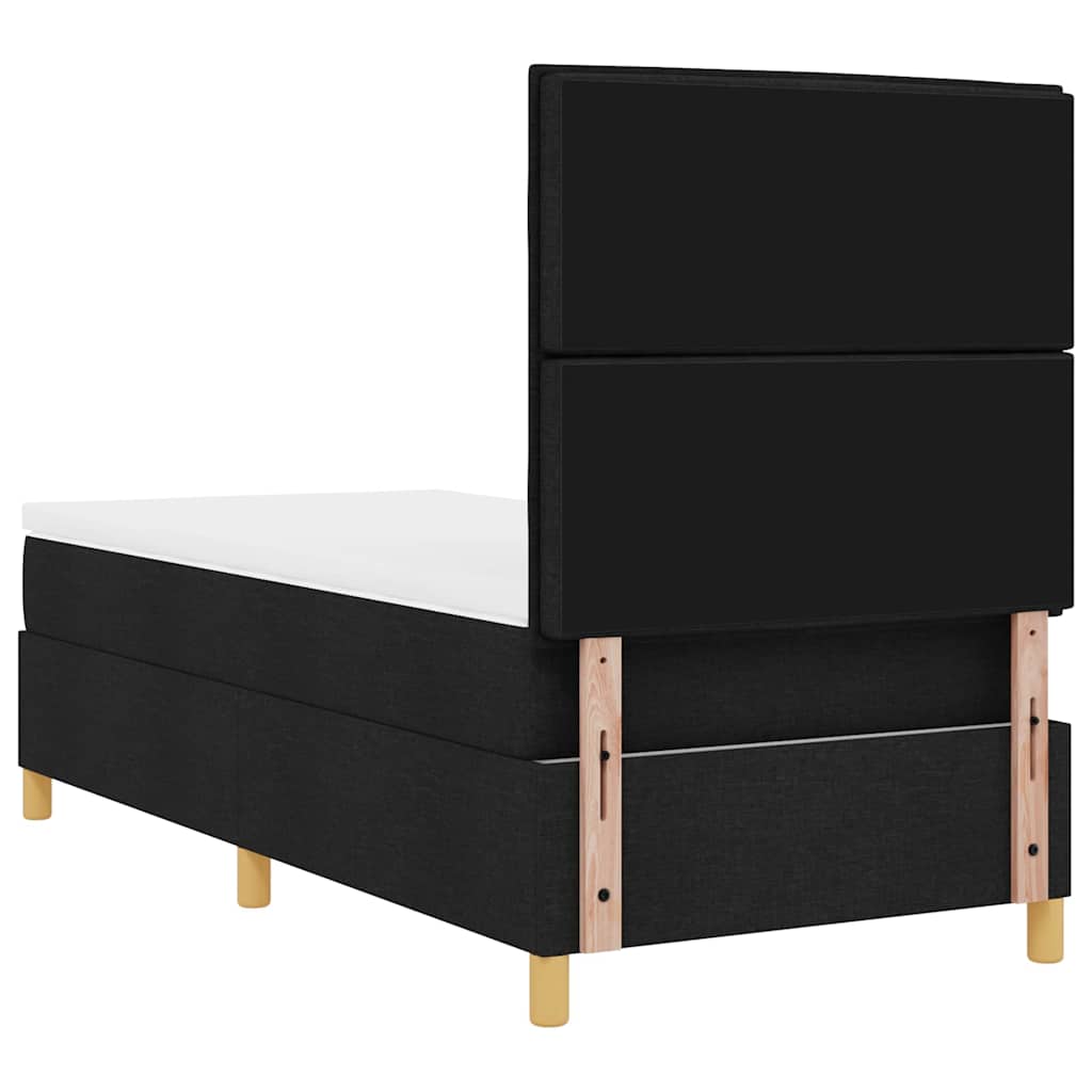 Letto a molle con materasso Nero 90 x 190 cm Tessuto | homemem39
