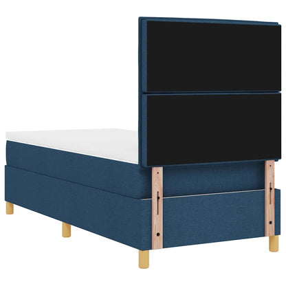 Letto a molle con materasso Blu 90 x 190 cm Tessuto | homemem39