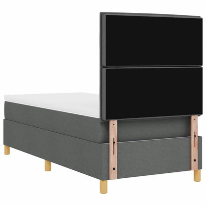 Letto a molle con materasso Grigio scuro 90 x 200 cm Tessuto | homemem39