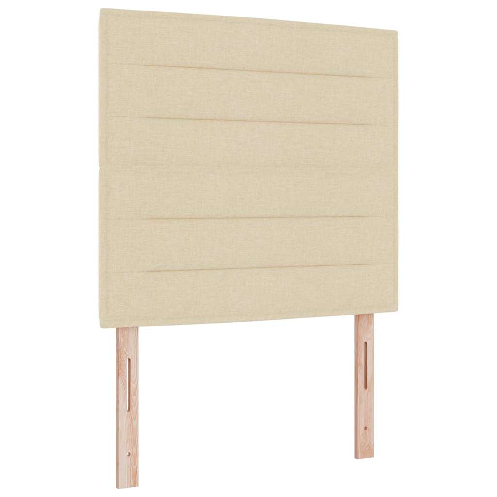 Letto a molle con materasso Crema 90 x 200 cm Tessuto | homemem39