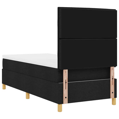Letto a molle con materasso Nero 100 x 200 cm Tessuto | homemem39