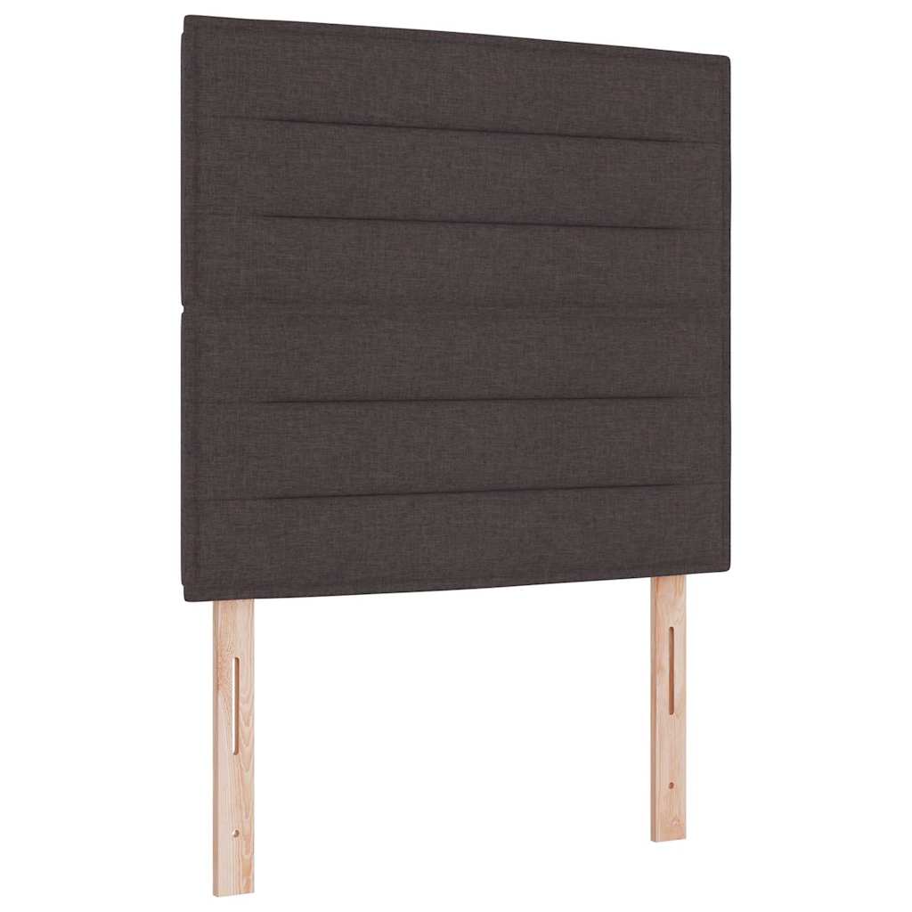 Letto a molle con materasso Marrone Scuro 100 x 200 cm Tessuto | homemem39
