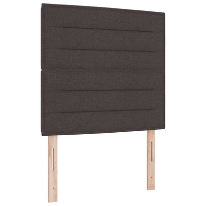 Letto a molle con materasso Marrone Scuro 100 x 200 cm Tessuto | homemem39