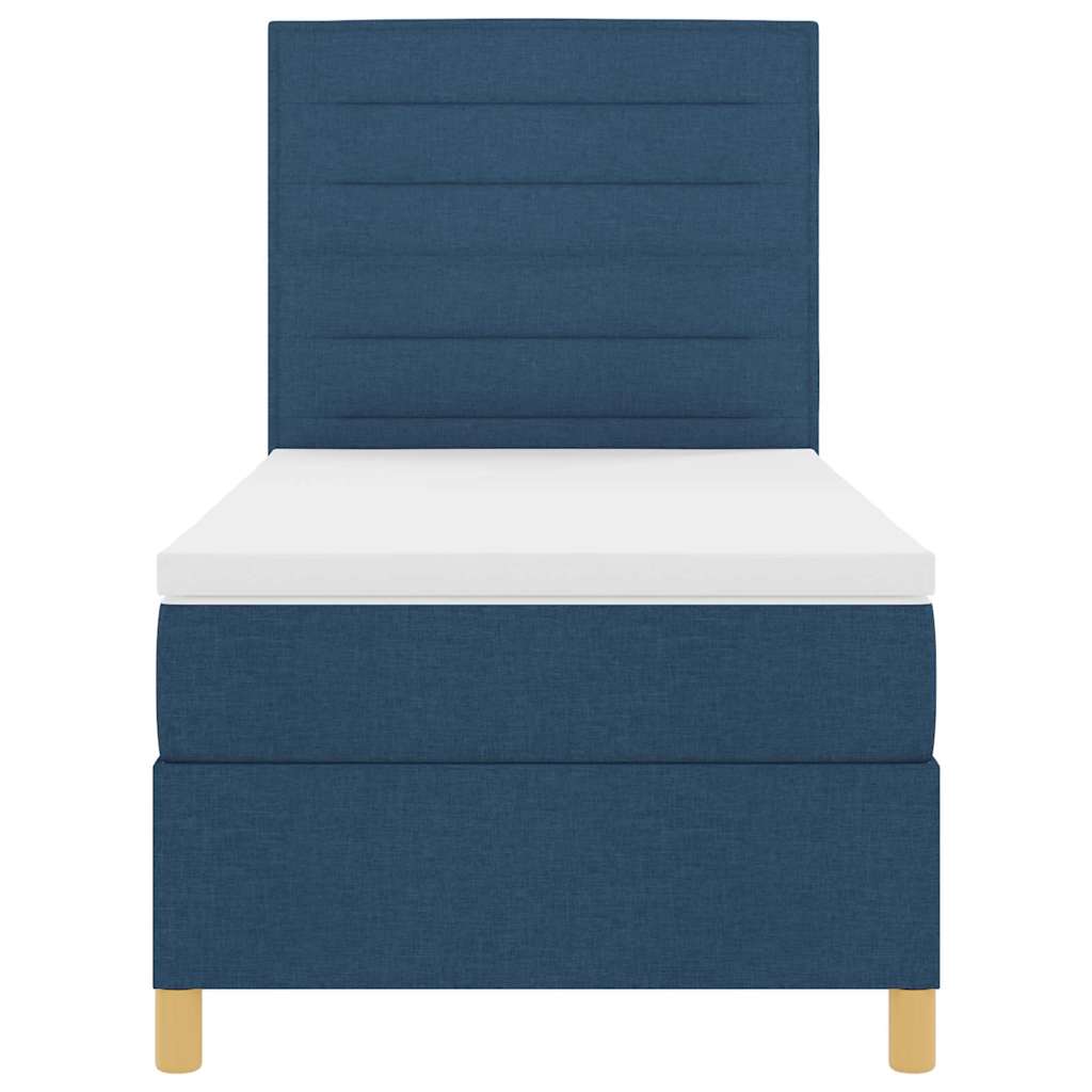 Letto a molle con materasso Blu 100 x 200 cm Tessuto | homemem39