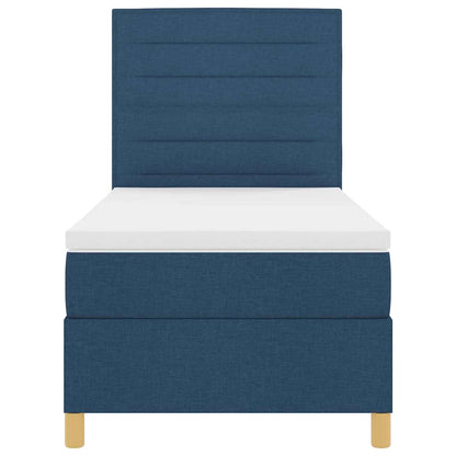 Letto a molle con materasso Blu 100 x 200 cm Tessuto | homemem39