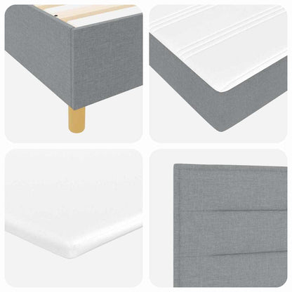 Letto a molle con materasso Grigio chiaro 120 x 190 cm Tessuto | homemem39
