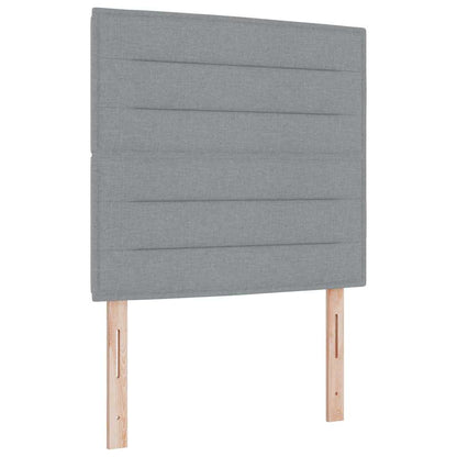 Letto a molle con materasso Grigio chiaro 120 x 190 cm Tessuto