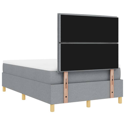 Letto a molle con materasso Grigio chiaro 120 x 190 cm Tessuto | homemem39
