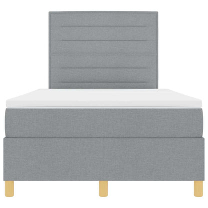 Letto a molle con materasso Grigio chiaro 120 x 190 cm Tessuto | homemem39