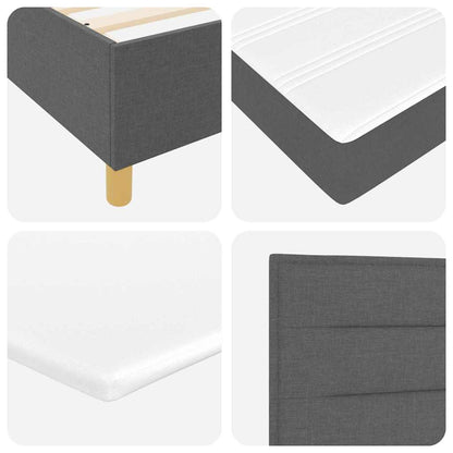 Letto a molle con materasso Grigio scuro 120 x 190 cm Tessuto | homemem39