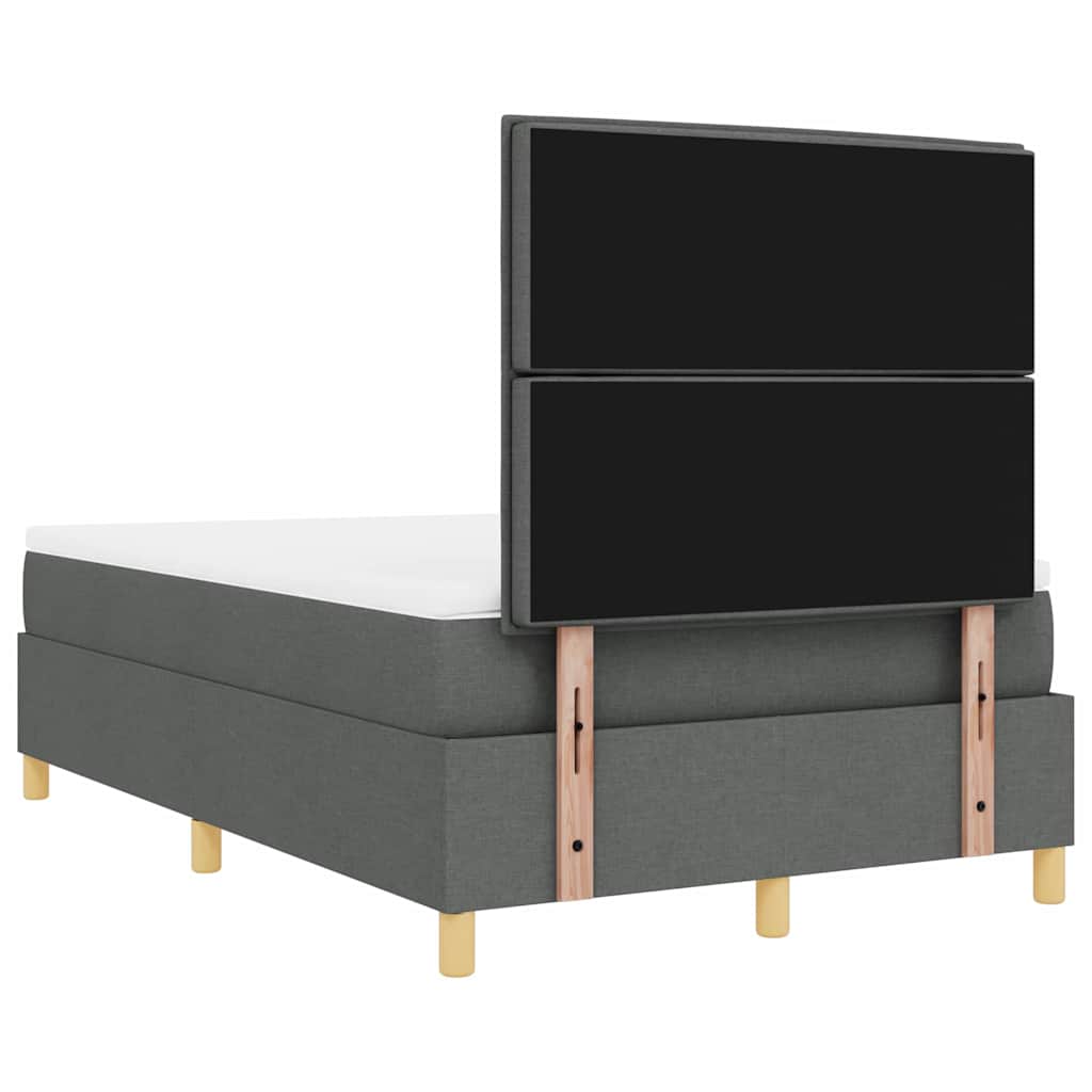 Letto a molle con materasso Grigio scuro 120 x 190 cm Tessuto | homemem39