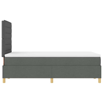 Letto a molle con materasso Grigio scuro 120 x 190 cm Tessuto | homemem39