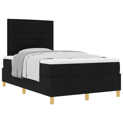 Letto a molle con materasso Nero 120 x 190 cm Tessuto | homemem39